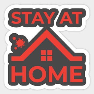 Stay At Home Covid-19 Corona Virus Sticker